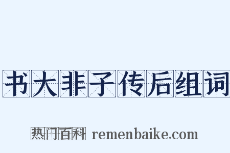 书大非子传后组词是什么意思的图片
